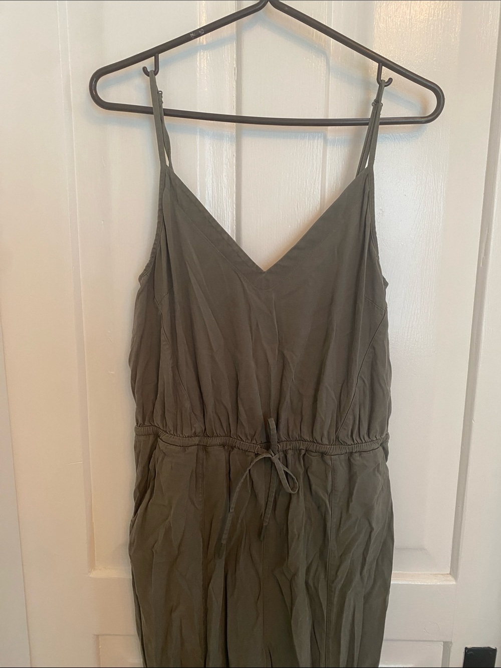 lululemon athletica Olive Green Spaghetti-Strap Jumpsuit